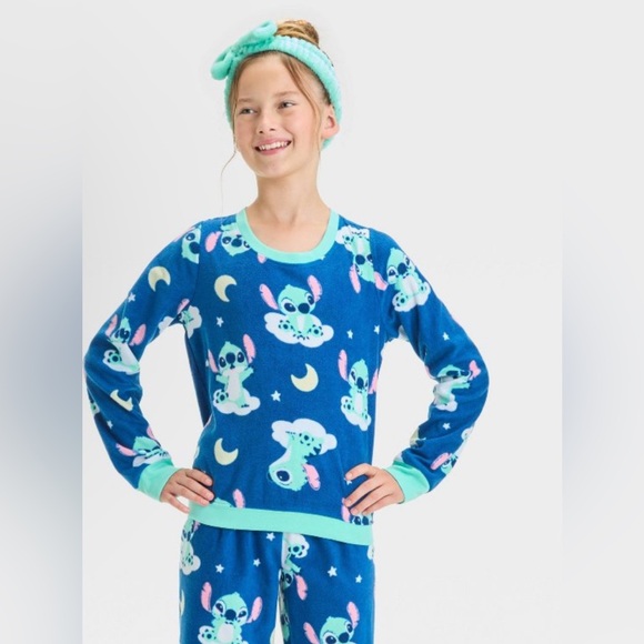 STITCH Cozy Pajama Set 3 piece XS (4/5) NWT - Picture 3 of 6